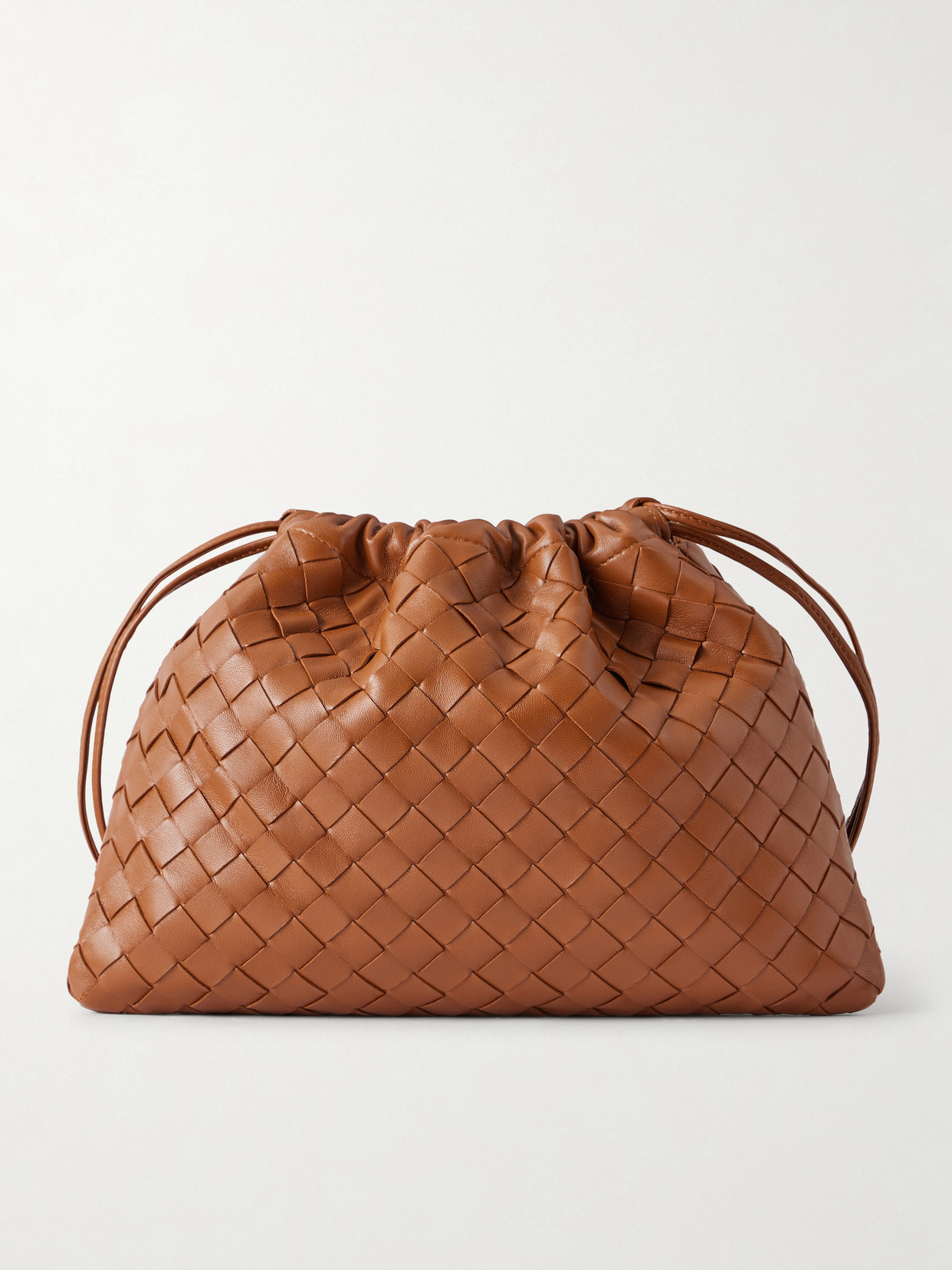 Bottega Veneta - Dustbag Intrecciato Leather Shoulder Bag - Brown | NET-A-PORTER (US)
