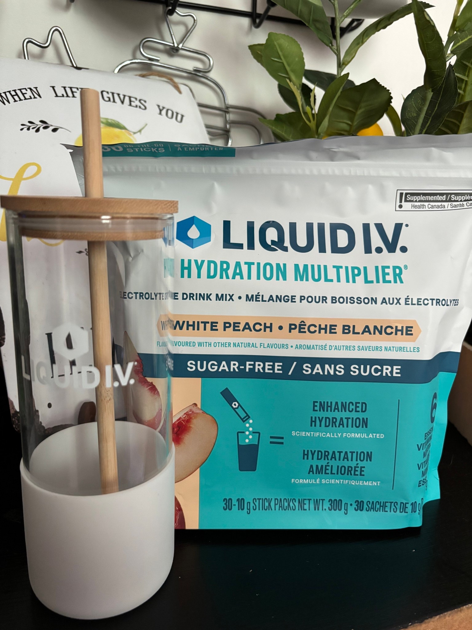I have been loving the liquid IV white peach. This is perfect to bump your hydration. I am definitely a fan. 