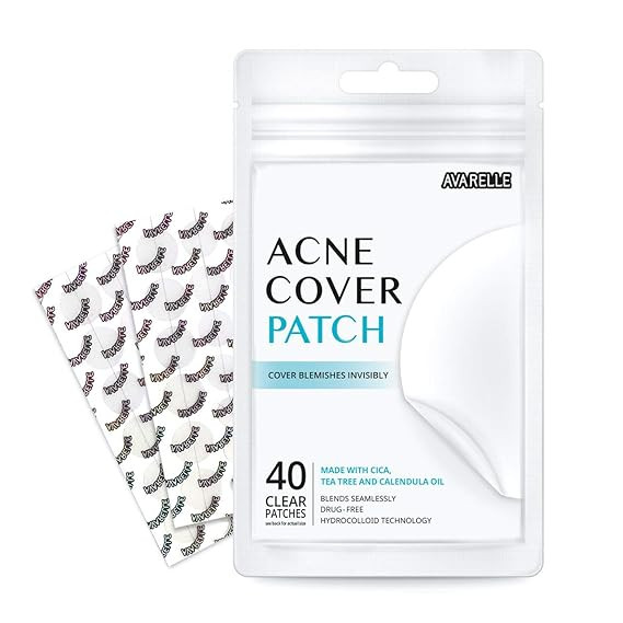 Avarelle Pimple Patches (40 Count) Hydrocolloid Acne Patches, Acne Spot Treatment with Tea Tree O... | Amazon (US)