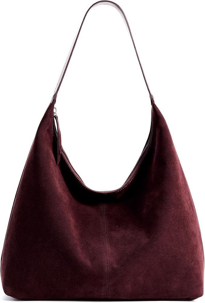 KALIDI Casual Tote Bag Vegan Leather Hobo Zipper Work Bag Weekender Shoulder for Women Shoulder T... | Amazon (US)