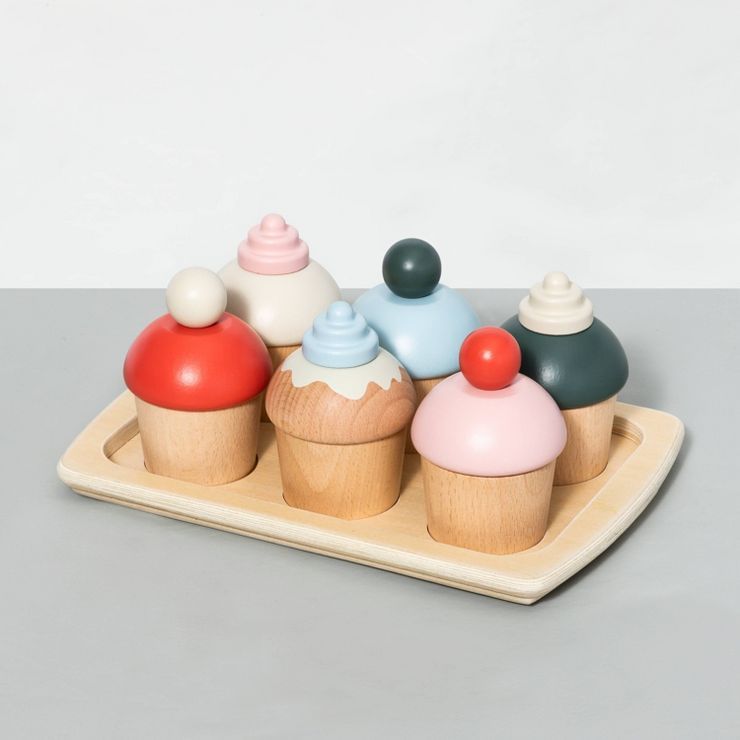 Wooden Toy Cupcake Set 19pc - Hearth & Hand™ with Magnolia | Target