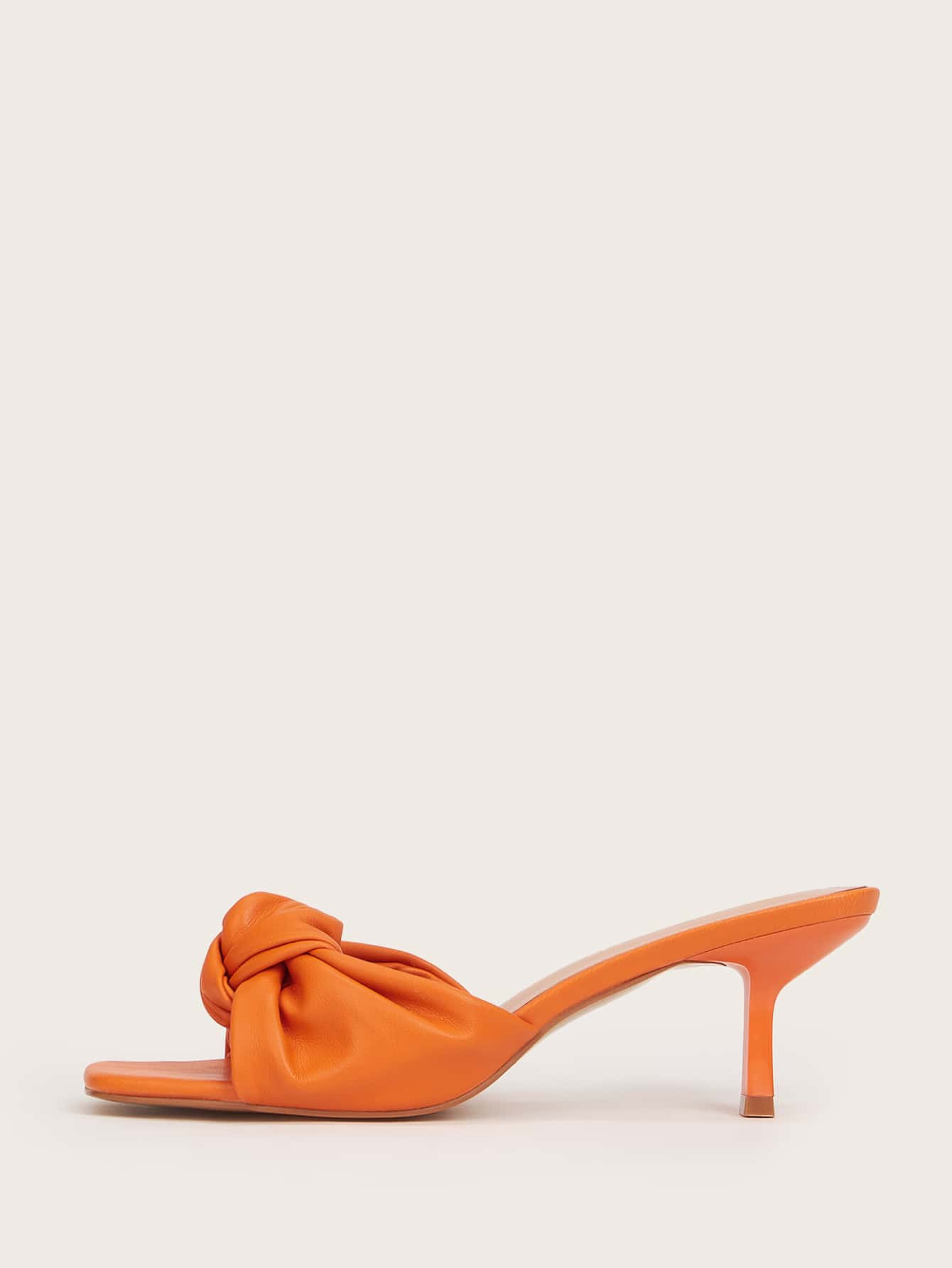 Knot Detail Stiletto Heeled Mule Sandals | SHEIN