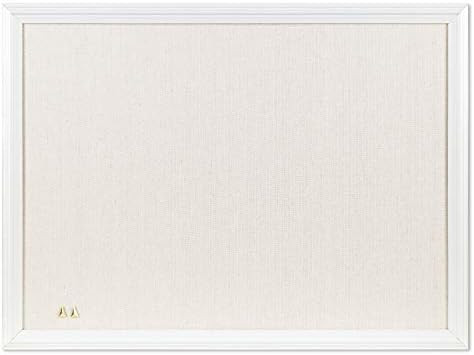 U Brands Linen Cork Linen Bulletin Board, 17 x 23 Inches, White Wood Frame (3264U00-01) | Amazon (US)