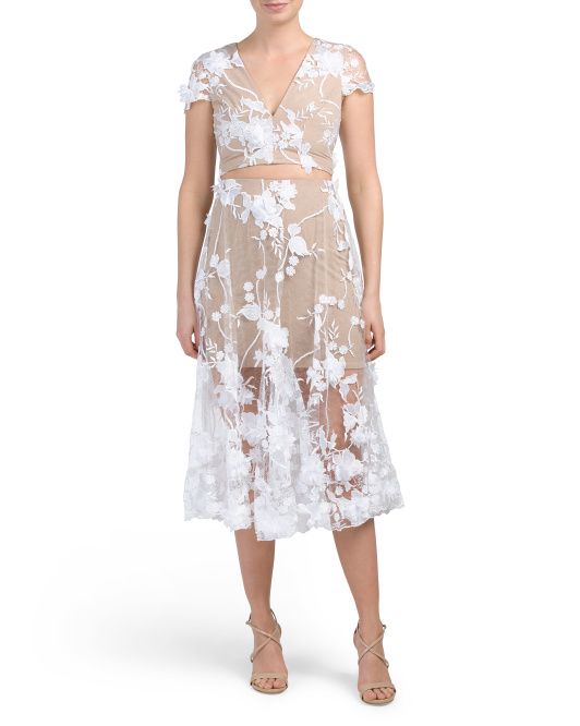 Made In Usa Juliana Cropped Florette Dress | TJ Maxx