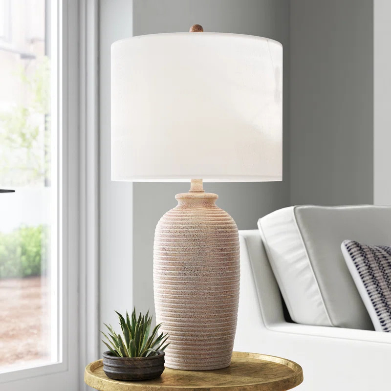 Brady 28" Sandy Pearl Table Lamp | Wayfair North America