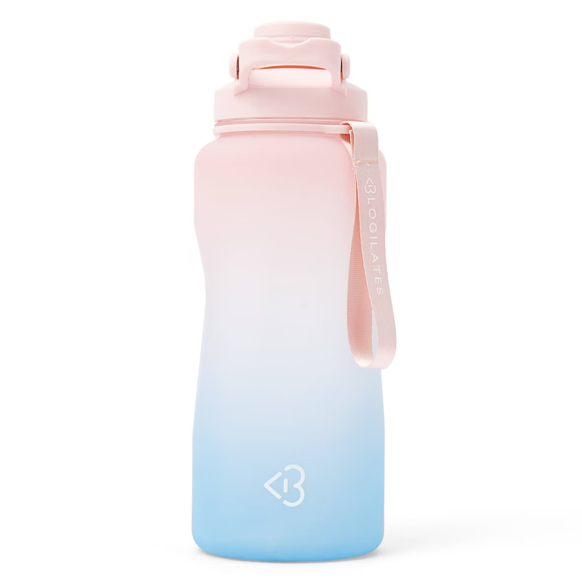 Blogilates 64oz Half Gallon Plastic Water Bottle - Blue Ombre: BPA-Free PETG, Portable Drinkware | Target