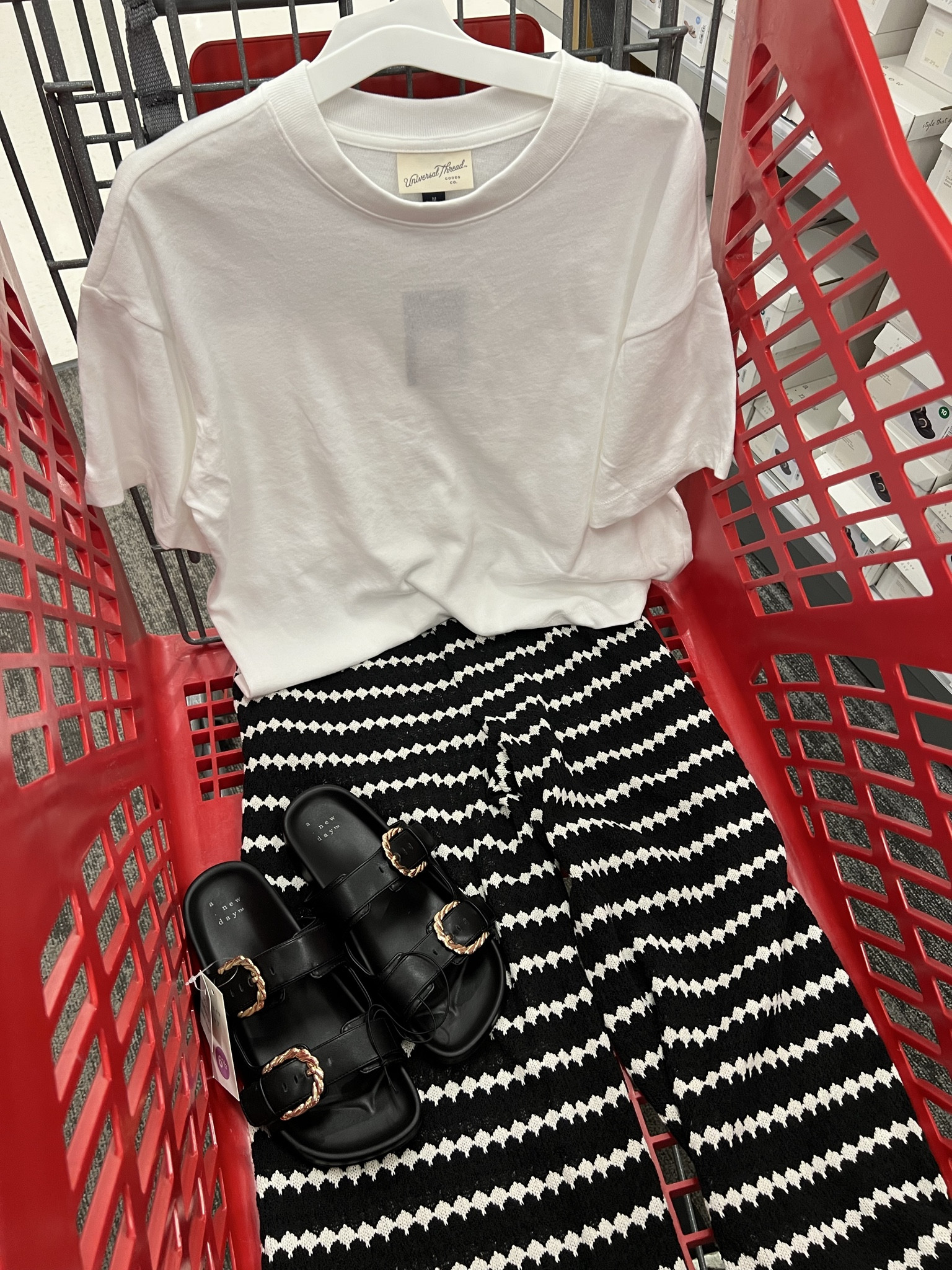 Target spring outfit inspo! Crochet sweater knit pants and relaxed fit tee. #targetstyle 