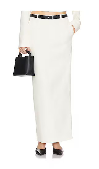 The Long Trouser Skirt in Cream | Revolve Clothing (Global)