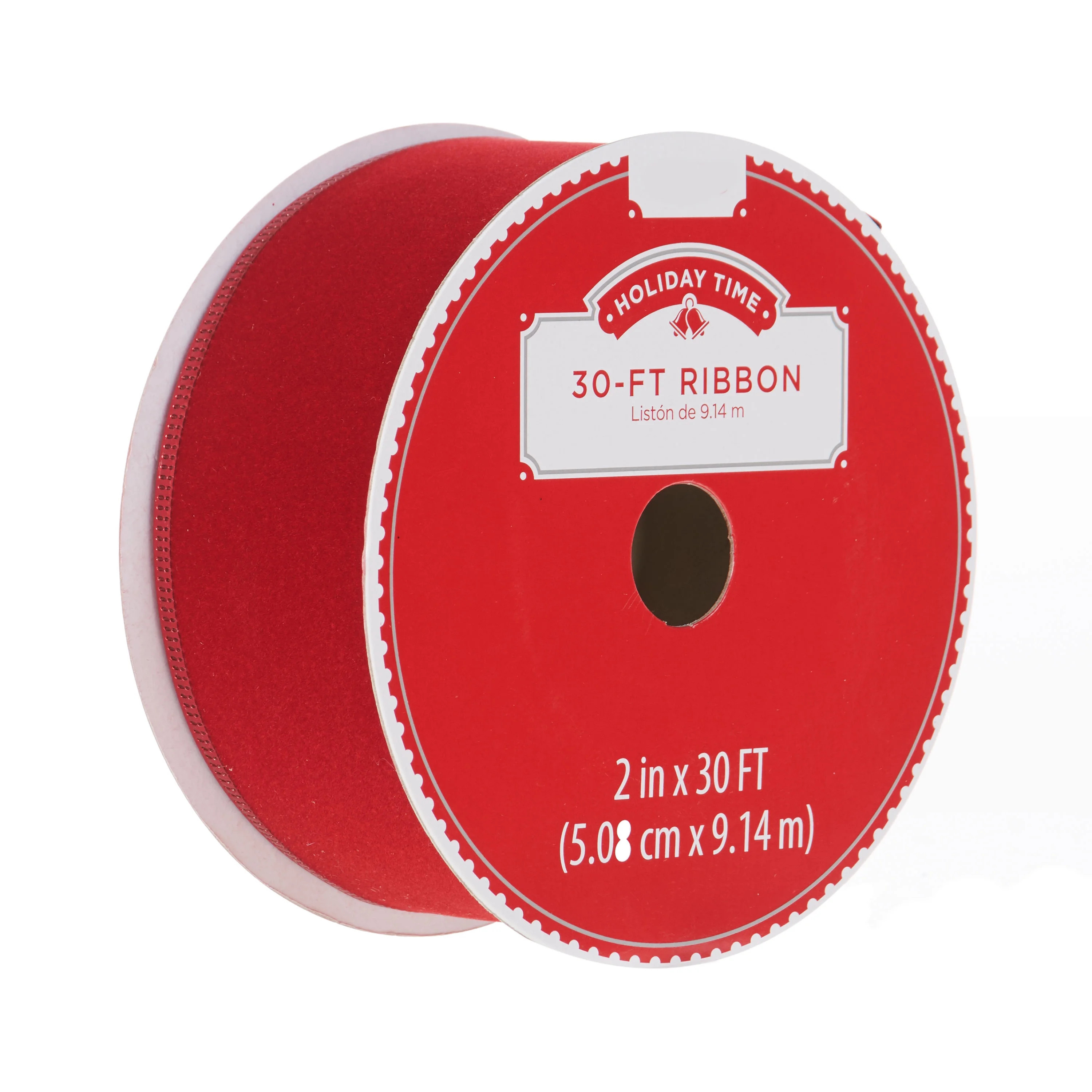 Holiday Time Ribbon, Red Velvet, 2" x 30' | Walmart (US)