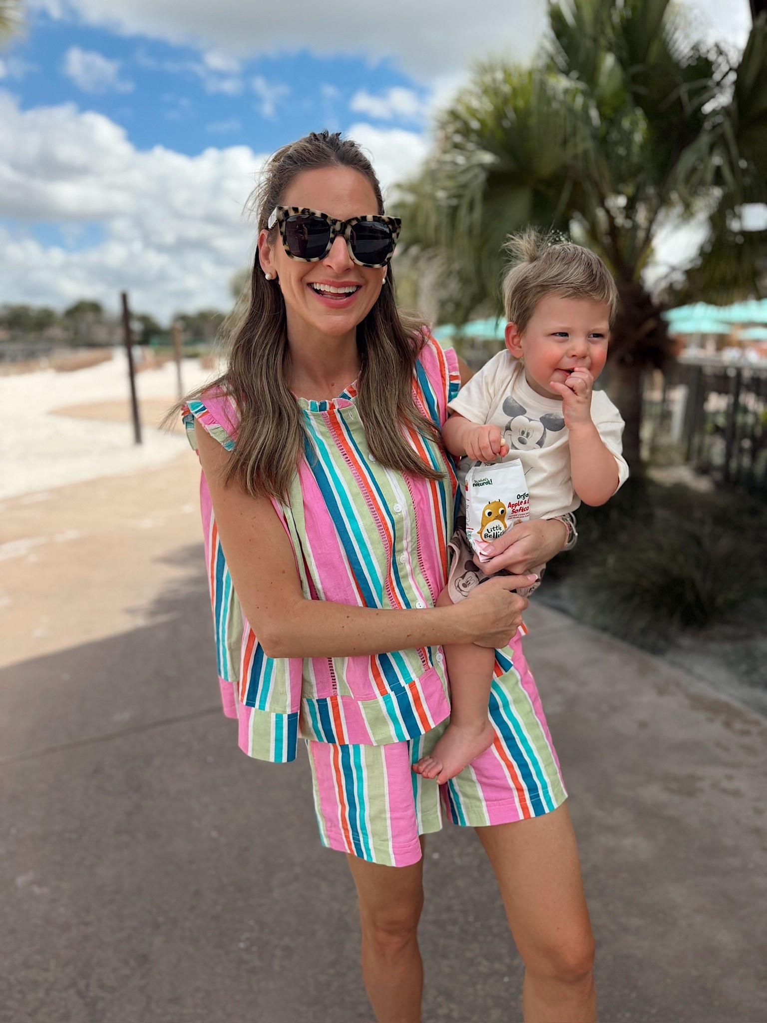 Our Disney resort ootds! I’m in a small top and shorts, sandals, sunglasses and accessories- fits tts.

#LTKTravel #LTKKids #LTKootd