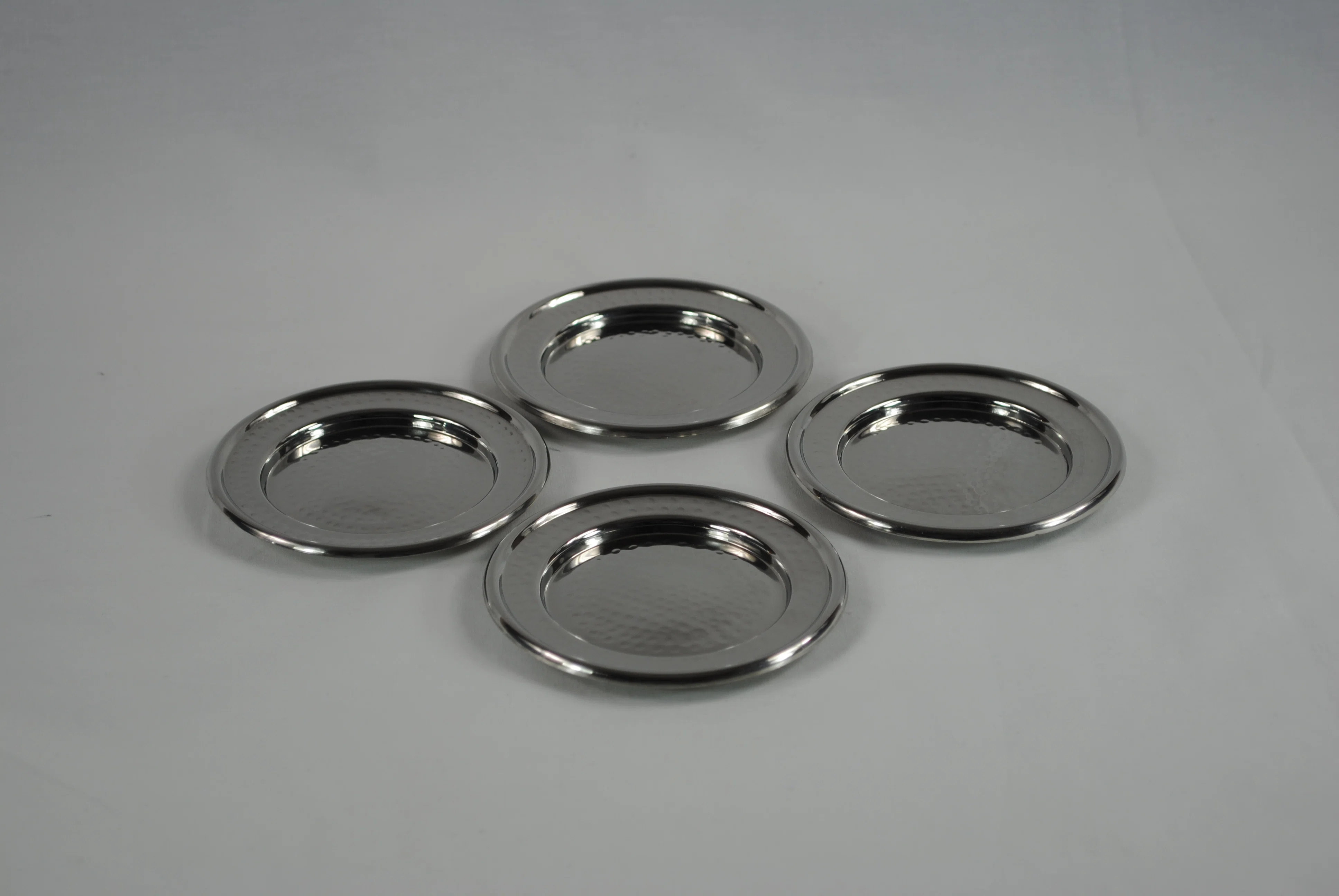 Round Coasters Hammered Set Of 4 | Wayfair North America