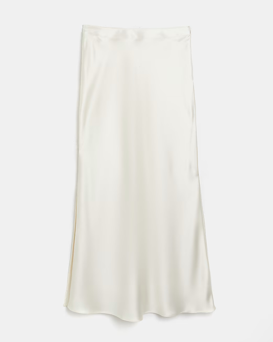 Cream satin split hem maxi skirt | River Island (UK & IE)
