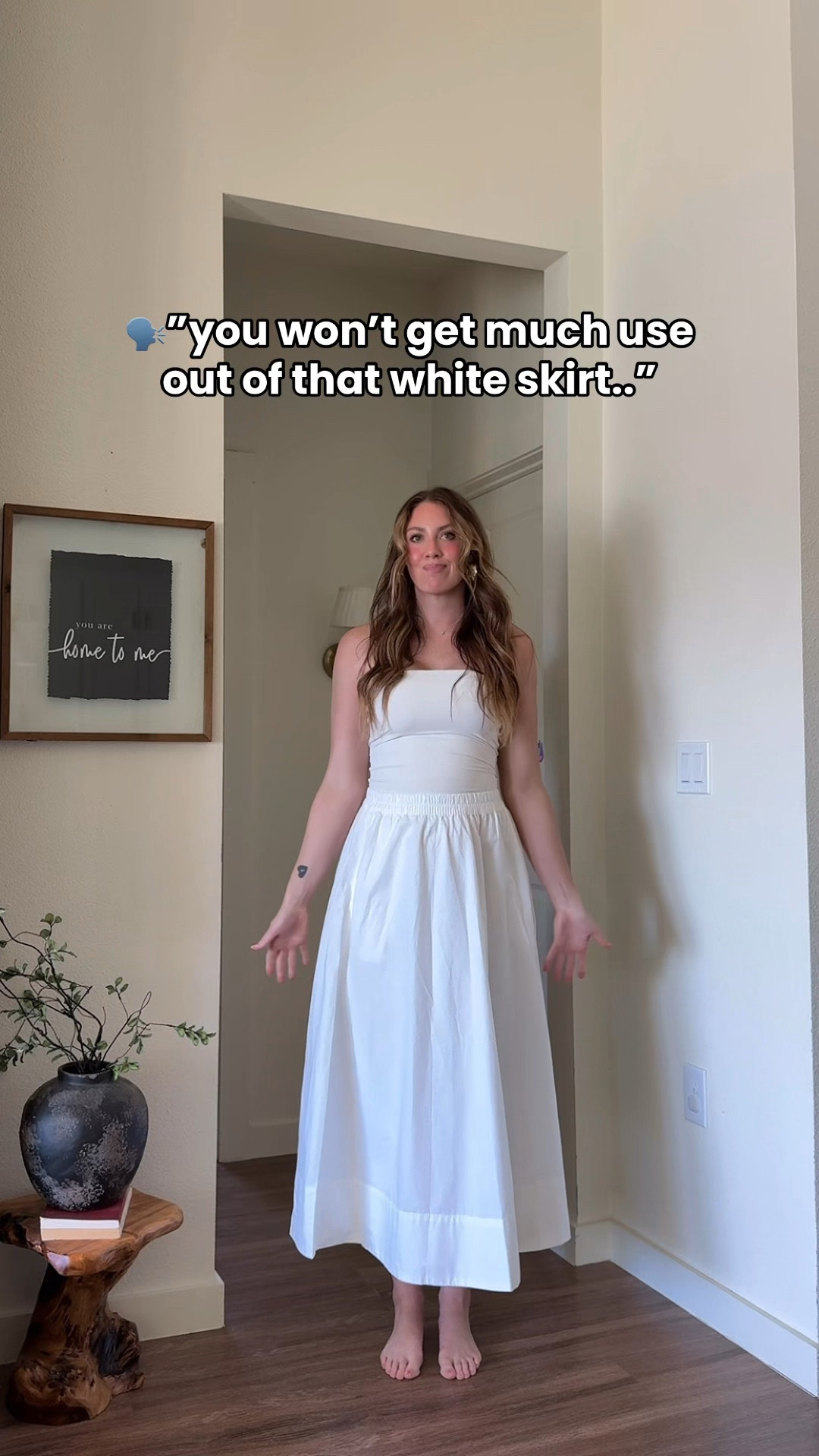 5 ways to style a white maxi skirt! I’m 5’10 wearing a small tall in skirt & small in tops 

Maxi skirt outfit, white maxi skirt outfit, summer outfits, spring outfits, graduation outfit, baby shower outfit 