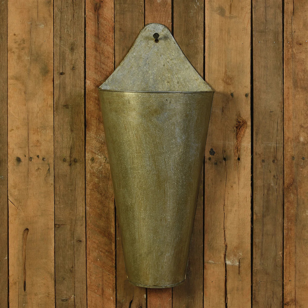 Callas Weather Resistant UV Resistant Reclaimed Metal Tapered Wall Planter | Wayfair North America