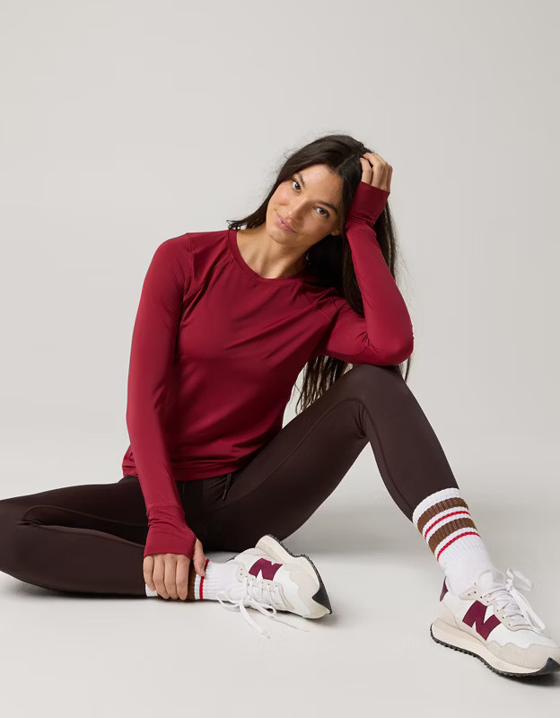 OFFLINE By Aerie Sweat Sesh Long Sleeve T-Shirt | Aerie