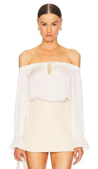 Ayanna Blouse in White | Revolve Clothing (Global)