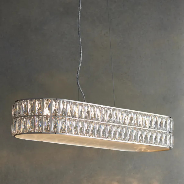 Vogue Crystal Armoury Integrated LED Diner Ceiling Fitting 75cm | Dunelm (migrated)
