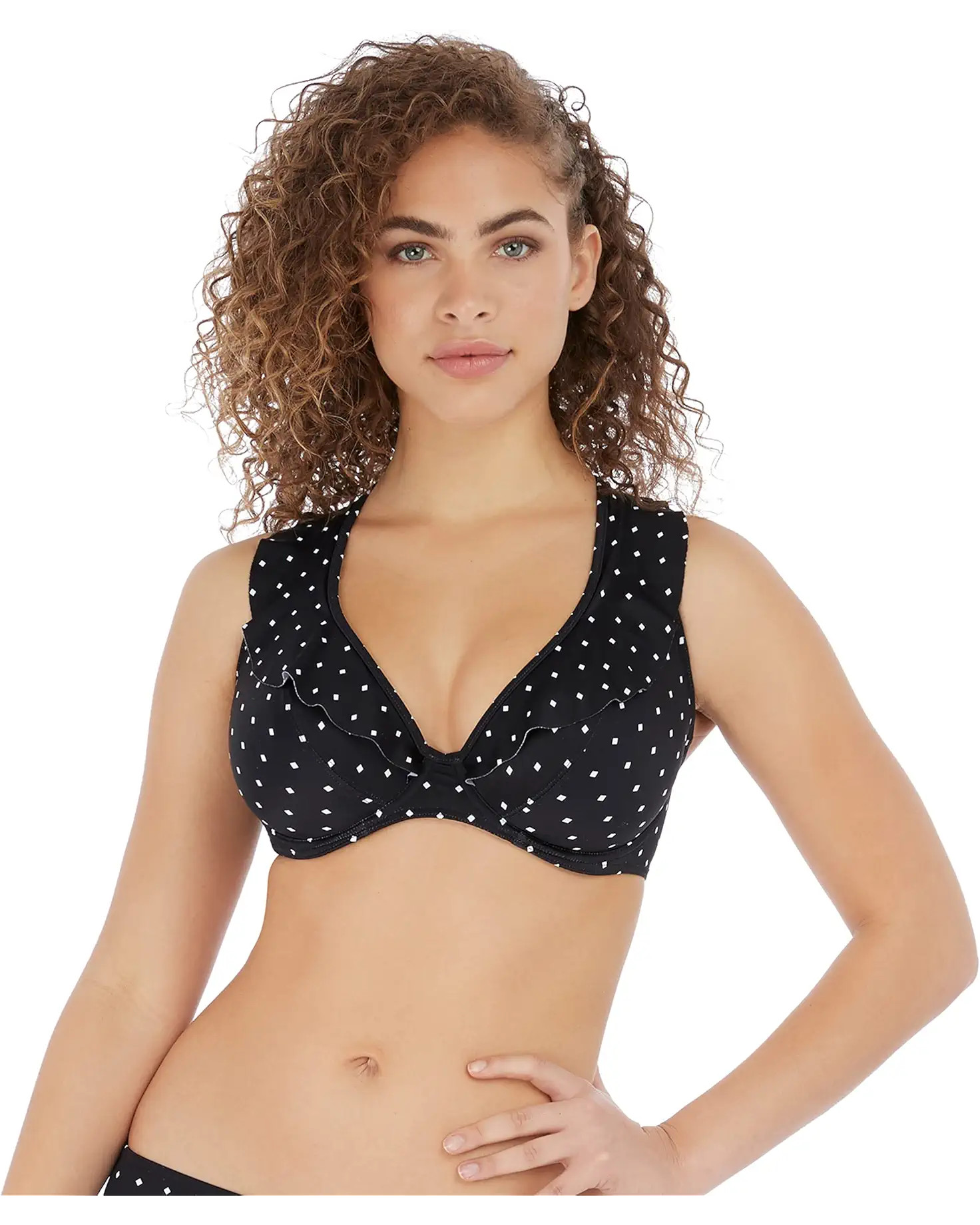 Jewel Cove - Underwire High Apex Bikini Top | Zappos