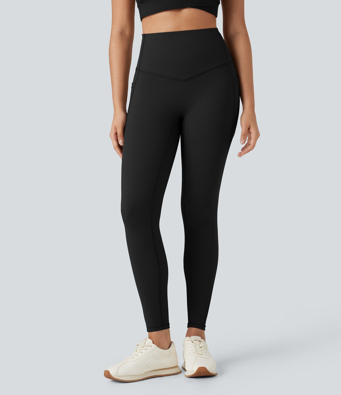 Women’s Halara Ultrasculpt™ Heat High Waisted Tummy Control Fleece Yoga Leggings with Pockets... | HALARA