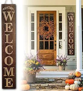 BXAIGR Welcome Sign for Front Door Standing - 5ft Tall Wood Welcome Sign for Front Porch Standing... | Amazon (US)