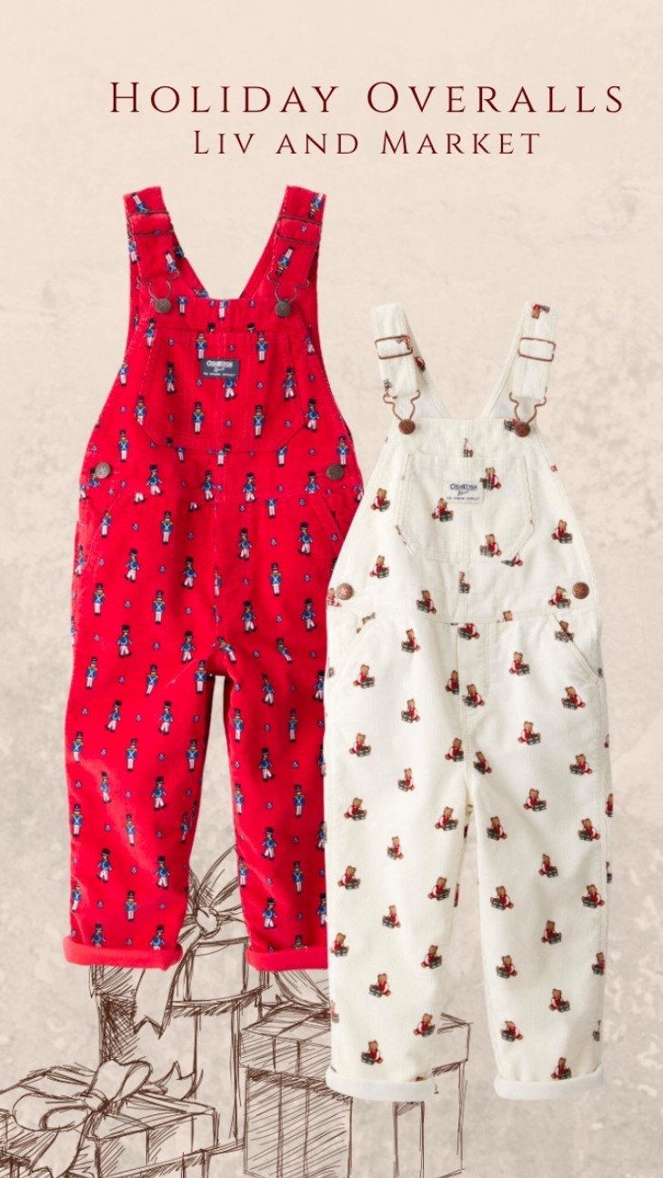 Osh Kosh B’gosh overalls in holiday prints#LTKFamily 

#LTKSeasonal #LTKKids