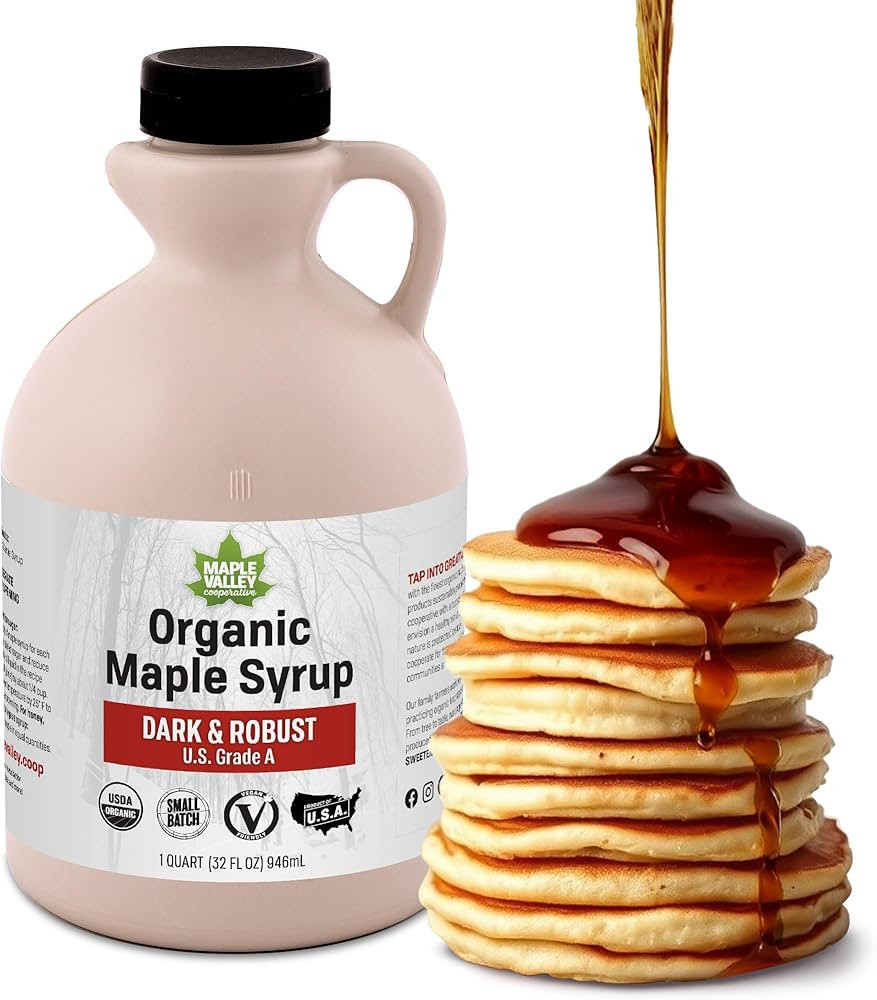 Maple Valley Organic Pure Maple Syrup, Dark & Robust Better Than Pancake Syrup, Use for Coffee or... | Amazon (US)