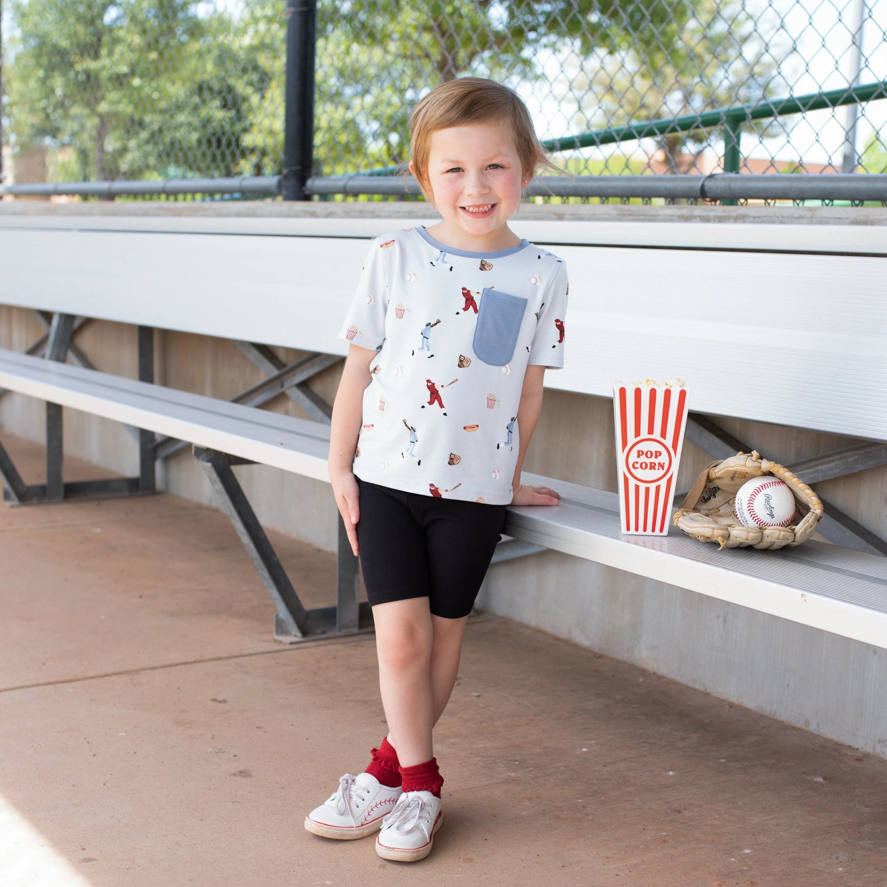 Toddler Crew Neck Tee in Vintage Baseball | Kyte BABY