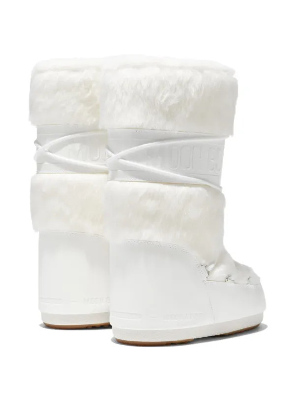 Moon Boot Icon faux-fur Snow Boots - Farfetch | Farfetch Global