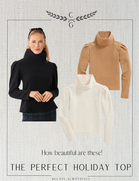 These park slope turtlenecks are gorgeous and so classy! The perfect holiday top, winter top, winter outfit, holiday outfit, winter white top, black turtleneck, thanksgiving, Christmas, gift guide, gift guide for her. Callie Glass @glassalwaysfull 

#LTKSeasonal #LTKGiftGuide #LTKstyletip