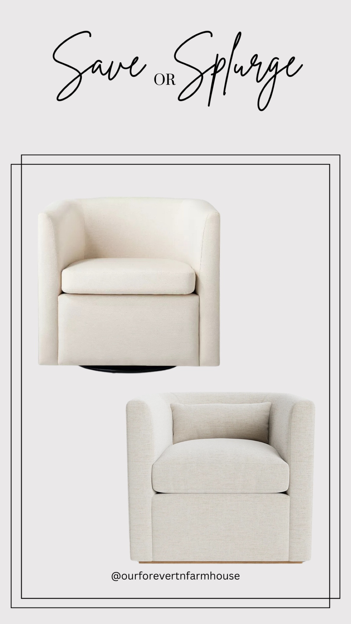 Save versus splurged on these accent chairs. Which do you like better?

#LTKHome