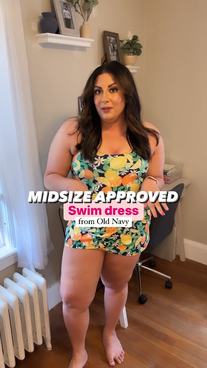 Wrap-Front Swim Dress