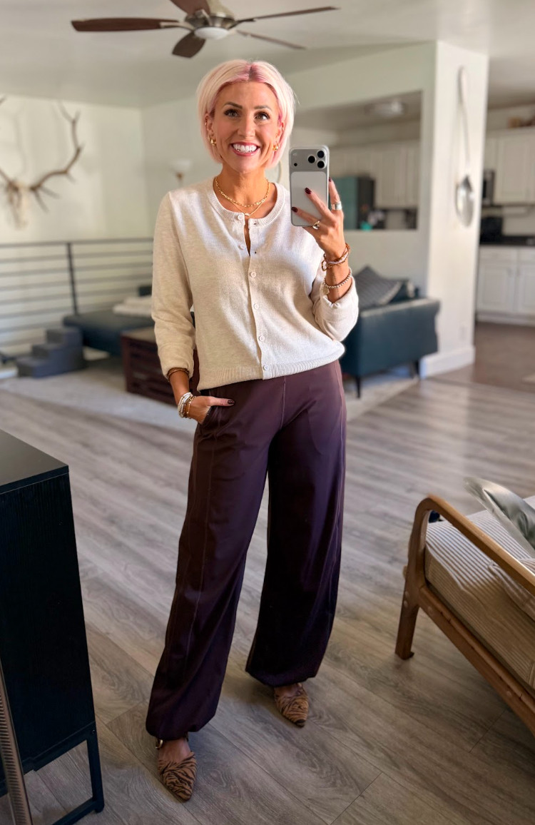 Loving this chic look with wide leg pants! Pants: Medium // Sweater: Small // Shoes: TTS 

 #LTKootd #LTKTall #LTKWorkwear