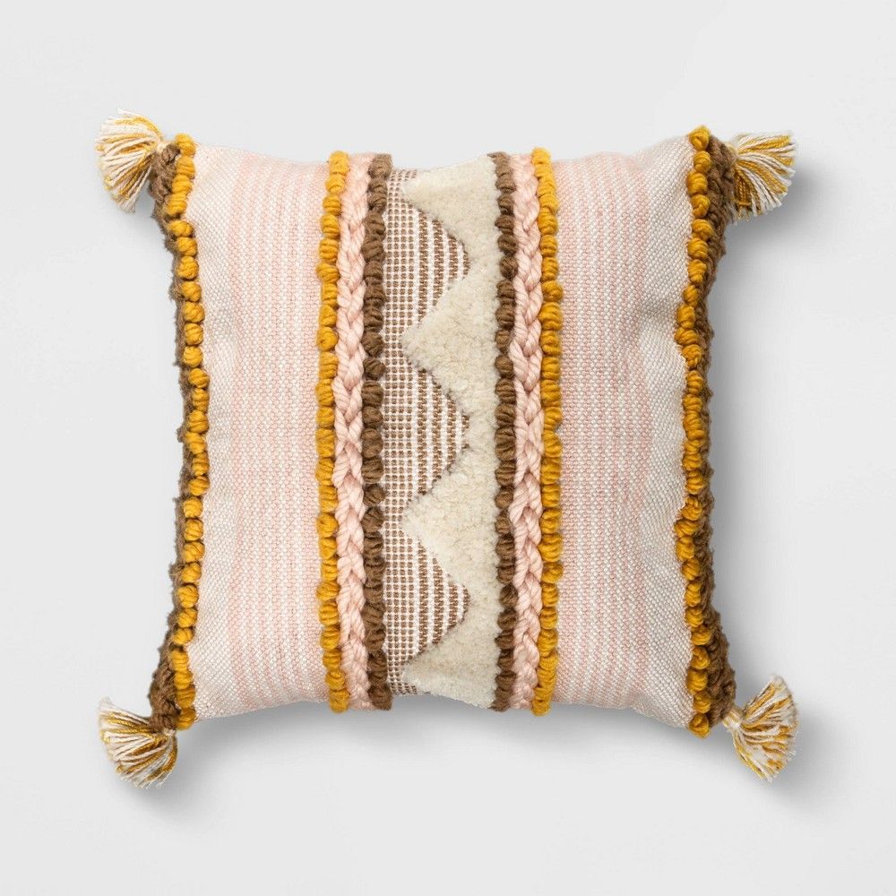 Outdoor Throw Pillow Pink Striped - Opalhouse | Target