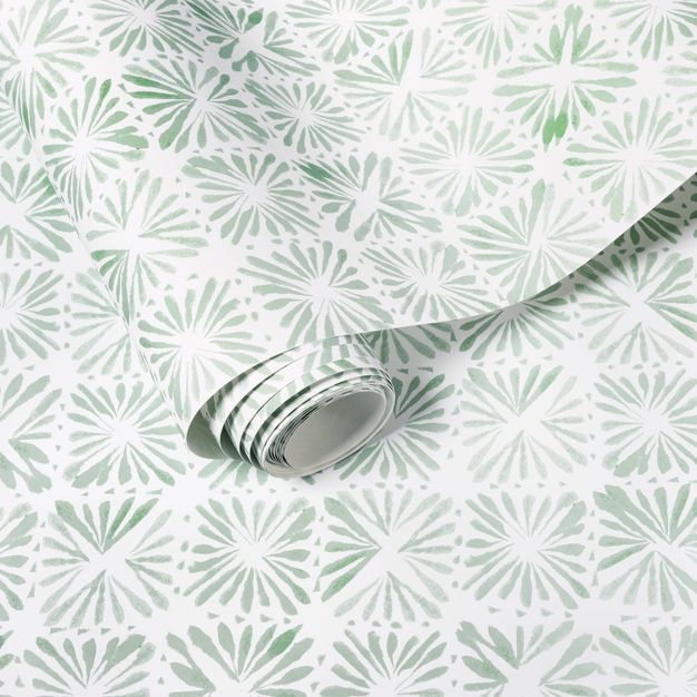 Block Print Tile Wallpaper Sage - Threshold™ | Target