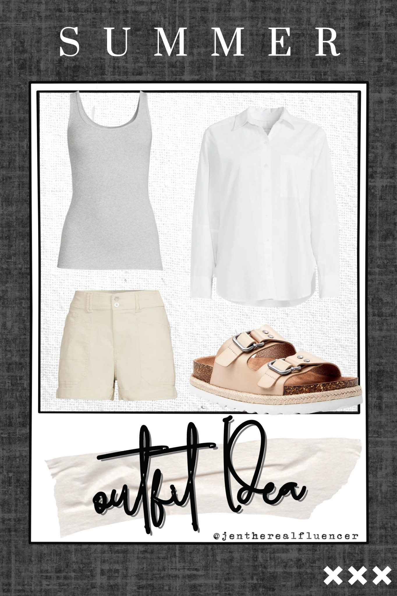 Walmart summer outfit idea, tank top, white button down, shorts, sandals 

#walmart #walmartfinds #walmartfind #founditatwalmart #walmart style #walmartfashion #walmartoutfit #walmartlook  #neutral #neutrals #neutraloutfit #neatraloutfits #neutrallook #neutralstyle #neutralfashion #neutraloutfitinspo #neutraloutfitinspiration #travel #vacation #vacay #tropical #resort #outfit #inspiration Travel outfit, vacation outfit, travel ootd, vacation ootd, resort outfit, resort ootd, travel style, vacation style, resort style, vacay style, travel fashion, vacay fashion, vacation fashion, resort fashion, travel outfit idea, travel outfit ideas, vacation outfit idea, vacation outfit ideas, resort outfit idea, resort outfit ideas, vacay outfit idea, vacay outfit ideas #summer #sunmerstyle #summeroutfit #summeroutfitidea #summeroutfitinspo #summeroutfitinspiration #summerlook #summerpick #summerfashion #sandals #springsandals #summersandals #springshoes #summershoes #flipflops #slides #summerslides #springslides #slidesandals 

#LTKSeasonal #LTKstyletip #LTKunder100