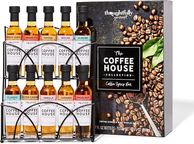Thoughtfully Gourmet, Flavored Coffee Syrup Gift Set with Coffee Syrup Rack, Flavors Include Clas... | Amazon (CA)