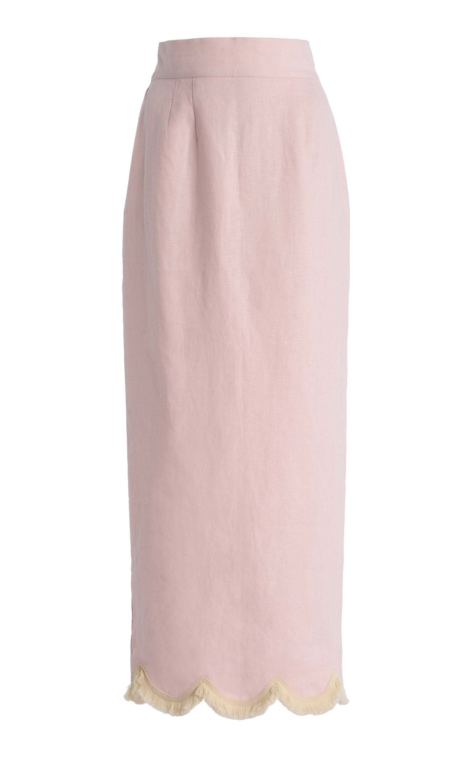 Exclusive Essie Fringed Linen Maxi Column Skirt | Moda Operandi (Global)