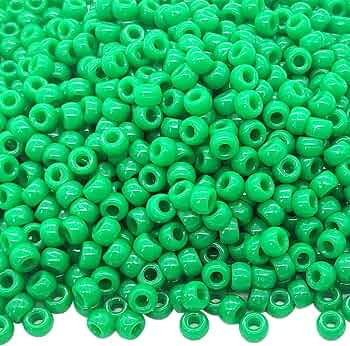 1000Pcs Pony Beads Bracelet 9mm Green Plastic Barrel Pony Beads for Necklace,Hair Beads for Braid... | Amazon (US)