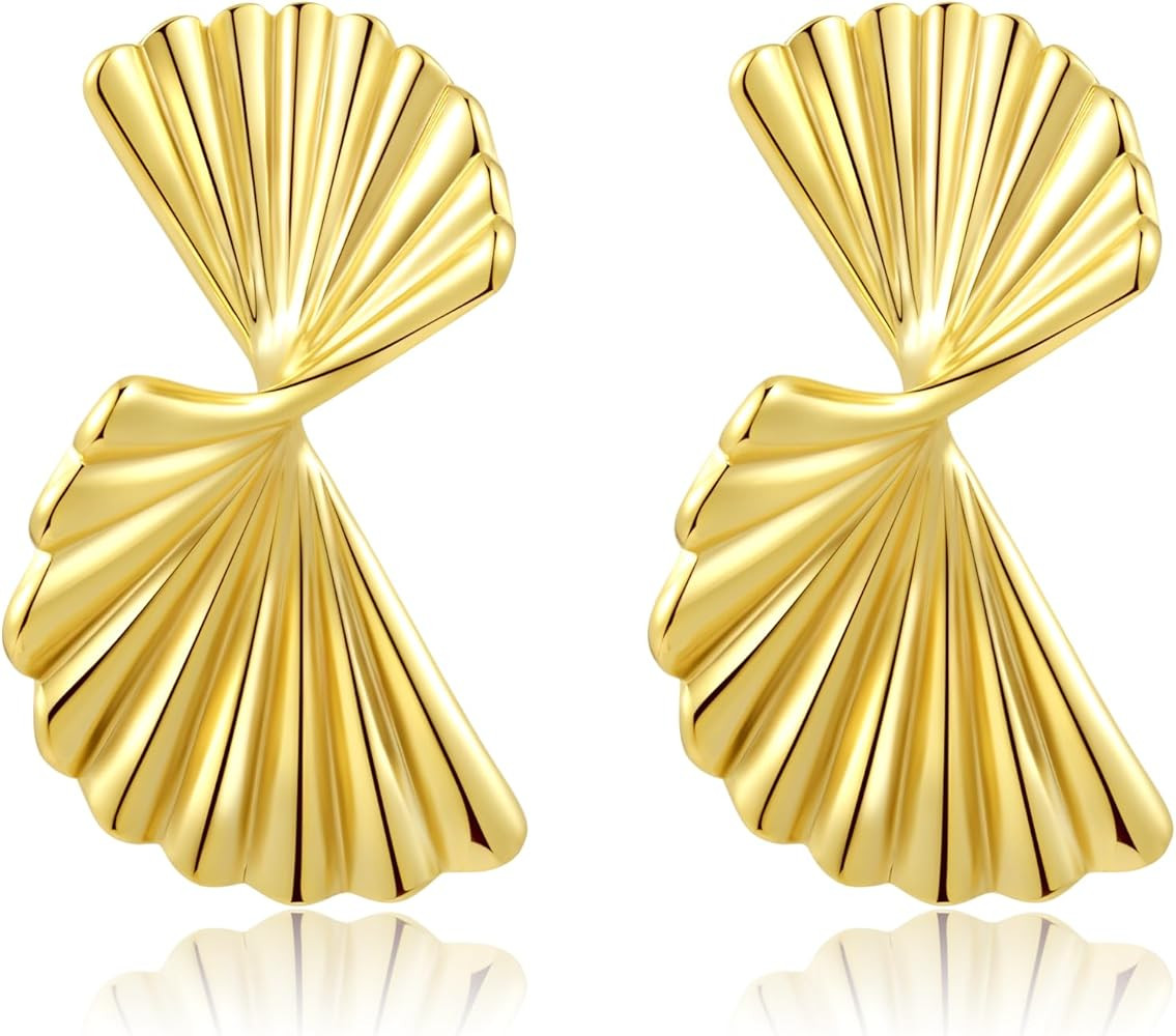 Zaano Stud Earrings for Women Gold Plated Minimalism 925 Sterling Silver Post Hyposensitivity CZ,... | Amazon (US)