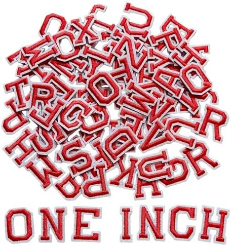 1 inch Iron on Letter Patches 78 Pieces, A-Z Embroidered Alphabet Patches for Clothing Jackets Ha... | Amazon (US)