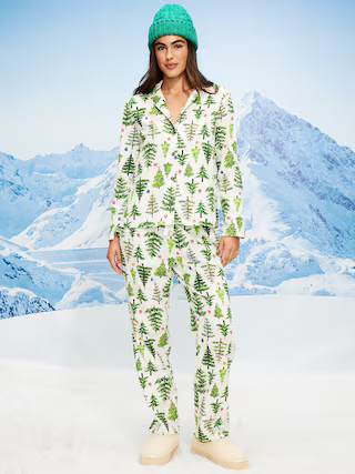 Plaid Flannel Pajama Pant Set for Women | Old Navy (US)