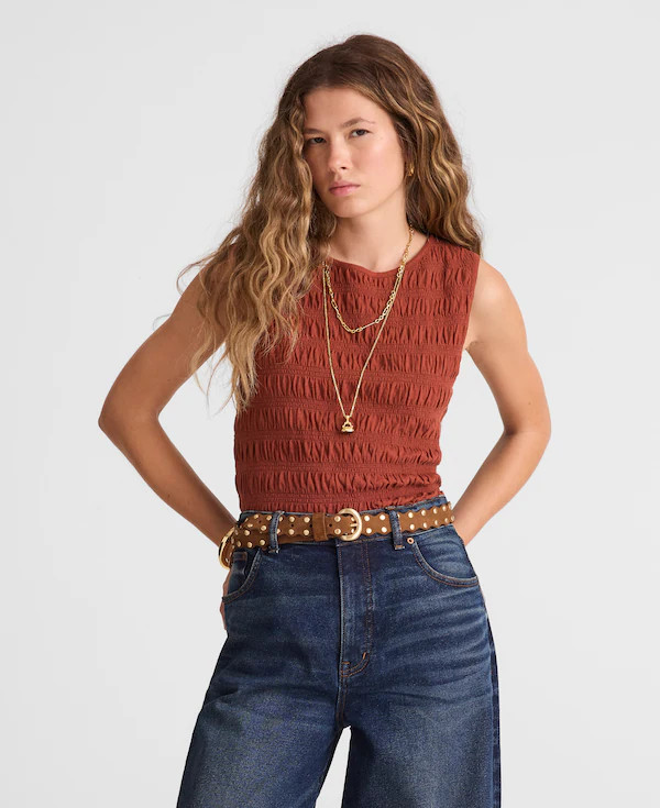 Smocked Boatneck Tank | Madewell