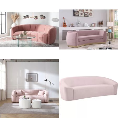 Ready for Barbie World? These chic and stylish curved sofas that will give you space an instant refresh with happy vibes. #barbiecore #prettyinpink 

#LTKFind #LTKsalealert #LTKhome