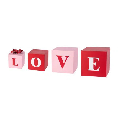 25"H Valentine's Wooden Double-Sided XOXO & LOVE Boxed Porch Decor | Wayfair North America