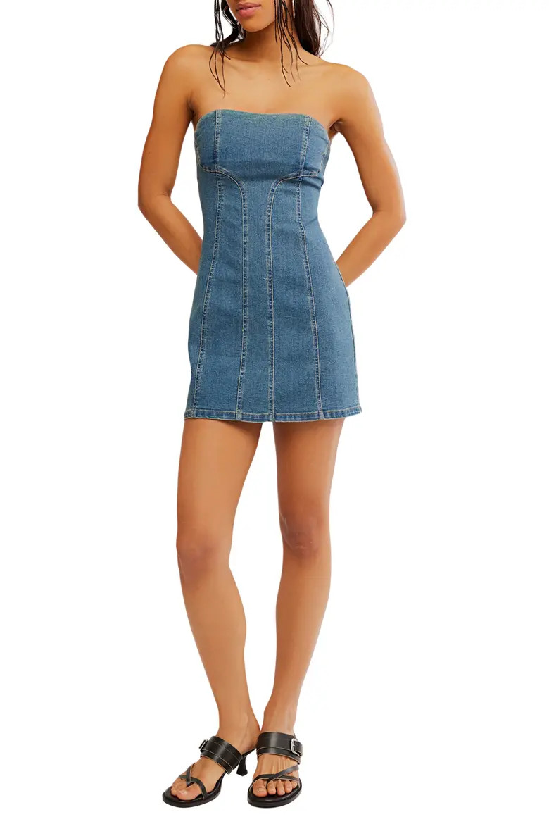 Alexa Strapless Denim Minidress (Women) | Nordstrom | Nordstrom