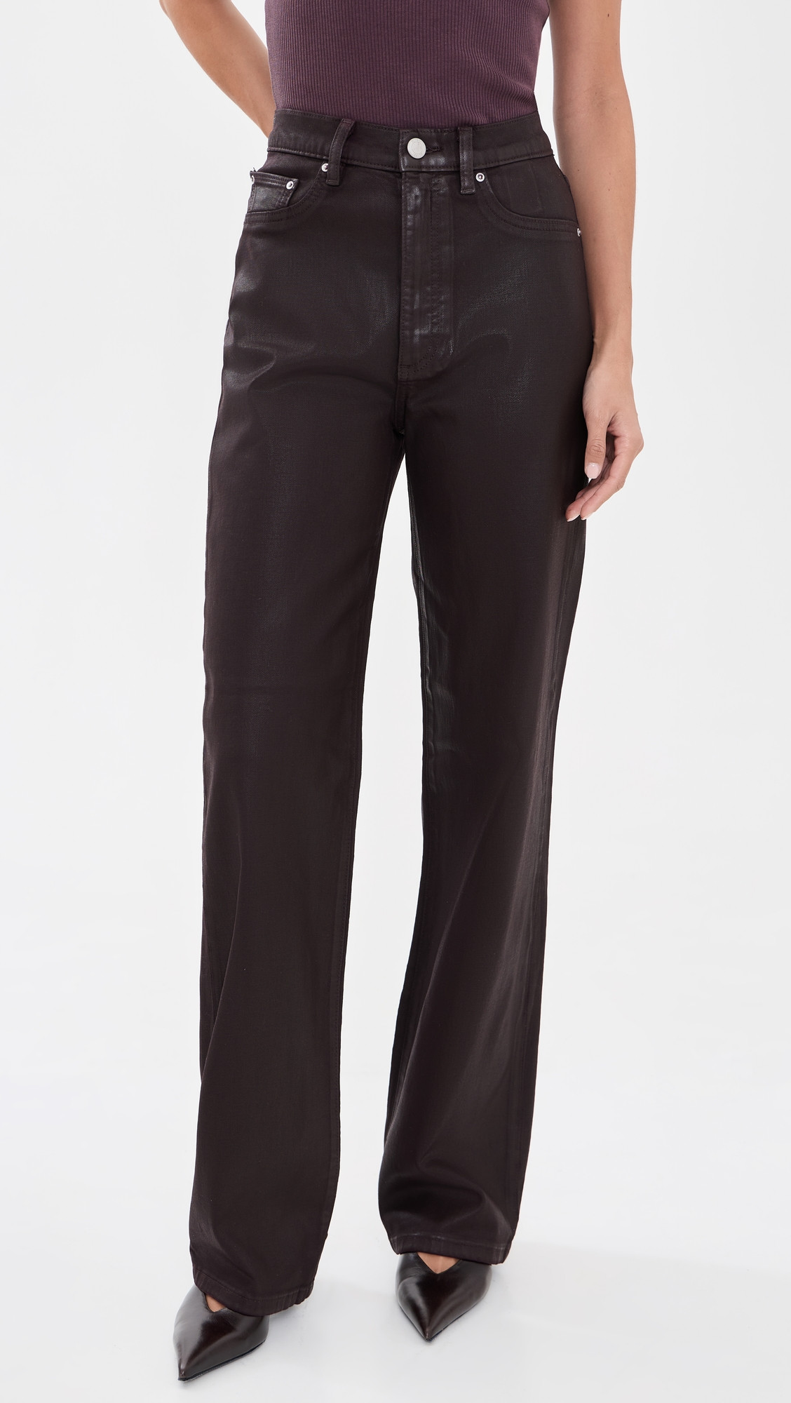 DL1961 Karmine Refined Wide Leg Jeans 31 bramble coated (dl ultimate) 30 | Shopbop