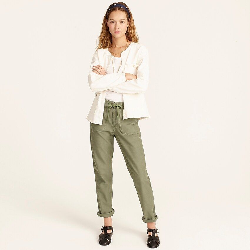 Tie-waist camp pant | J.Crew US