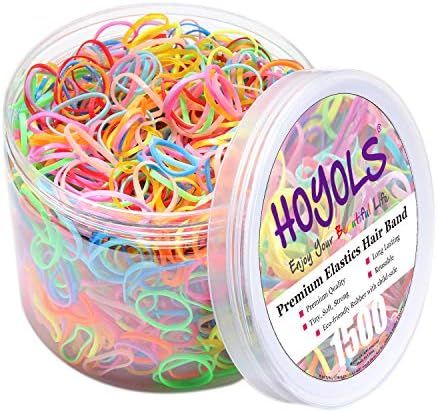 HOYOLS Baby Hair Ties Hair Rubber Bands for Toddler Infants Kids Girls Thin Small Hair Elastics 1500 | Amazon (US)