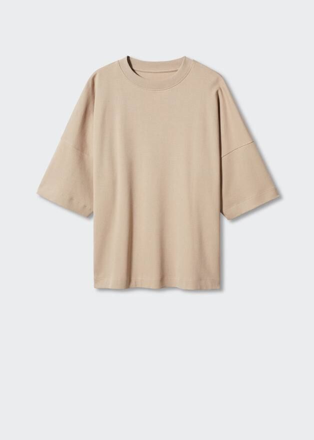 Oversize cotton t-shirt -  Women | Mango USA | MANGO (US)