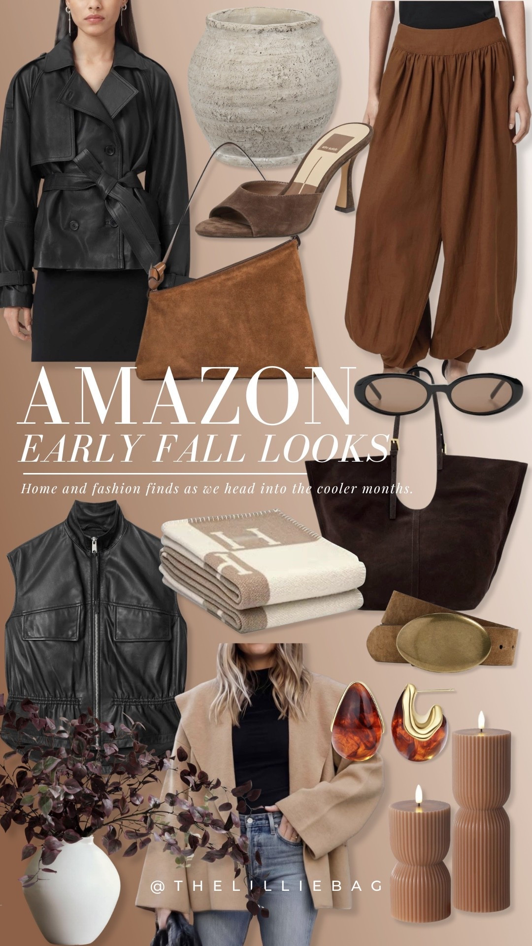Amazon Early Fall Looks 🤎🍂

If you’re already dreaming about fall, this roundup is for you. The rich chocolate browns, suede accessories, faux leather layers, cozy home touches, and elevated basics are giving quiet luxury without the designer price tag. These are the pieces you’ll be reaching for all season long!

Everything is linked in my Amazon storefront. ✨

Amazon fall finds, early fall fashion, Amazon fashion, quiet luxury style, chocolate brown trend, faux leather jacket, suede bag, barrel pants, fall home decor, neutral home, cozy fall essentials, Amazon home finds, transitional outfits, fall wardrobe, elevated basics

#LTKootd #LTKSeasonal #LTKHome